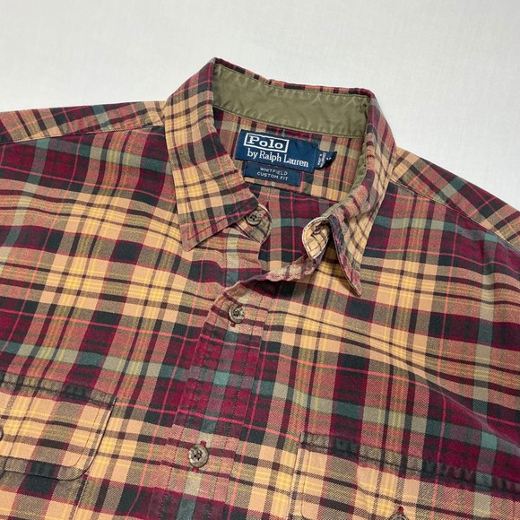 Polo Ralph Lauren Whitfield Flannel Plaid Button Up Long Sleeve Custom Fit‎ M - Picture 2 of 9